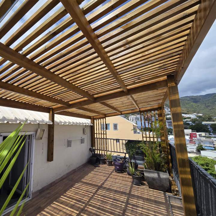 Aménagement pergola bois La Réunion